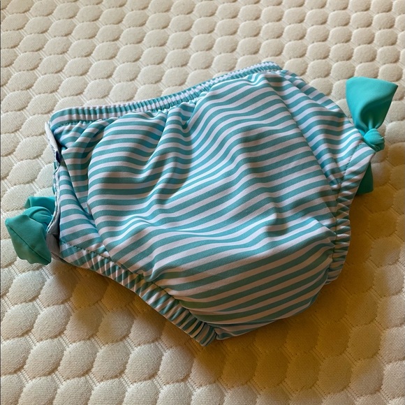 I Play Swimmy Diaper w/ Stripes & Side Bows 6 mos - Picture 2 of 9